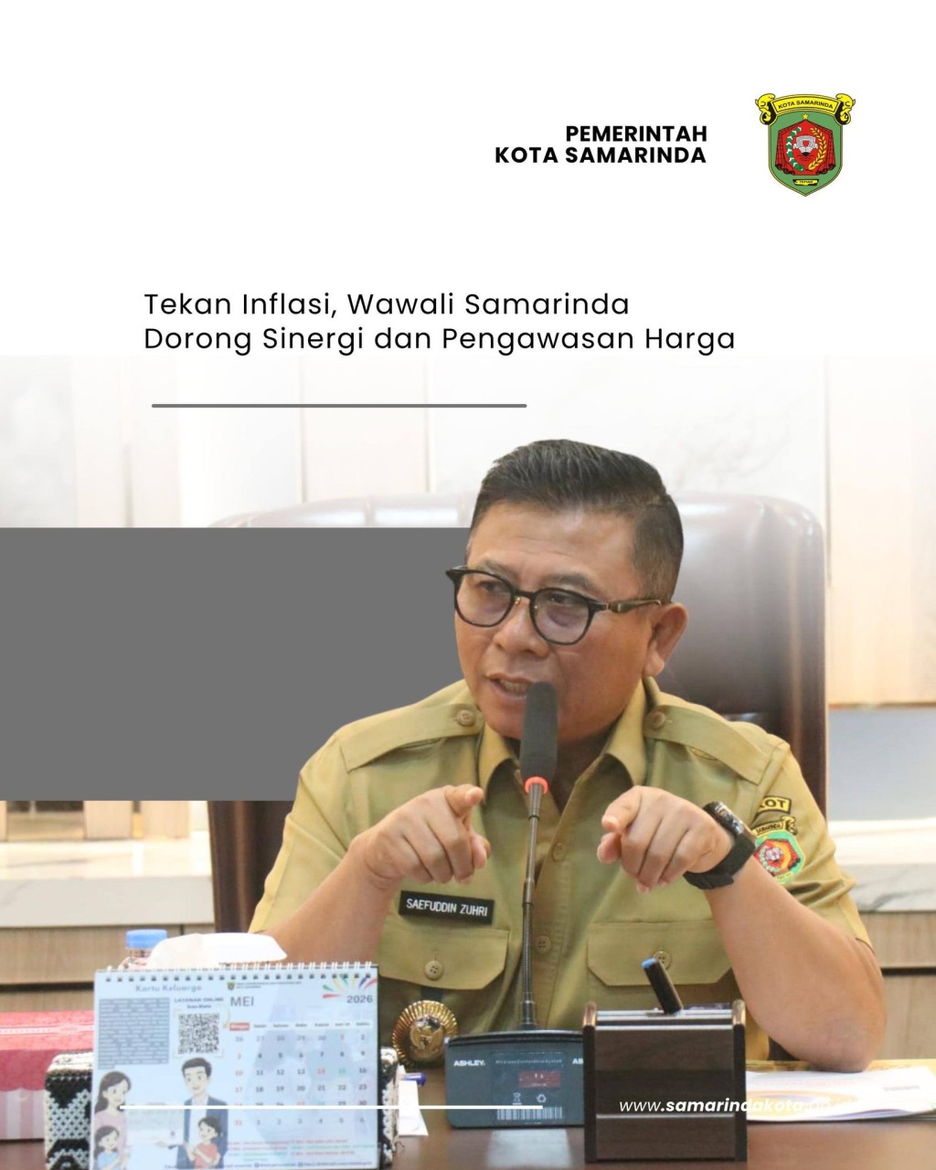 Tekan Inflasi, Wawali Samarinda Dorong Sinergi dan Pengawasan Harga