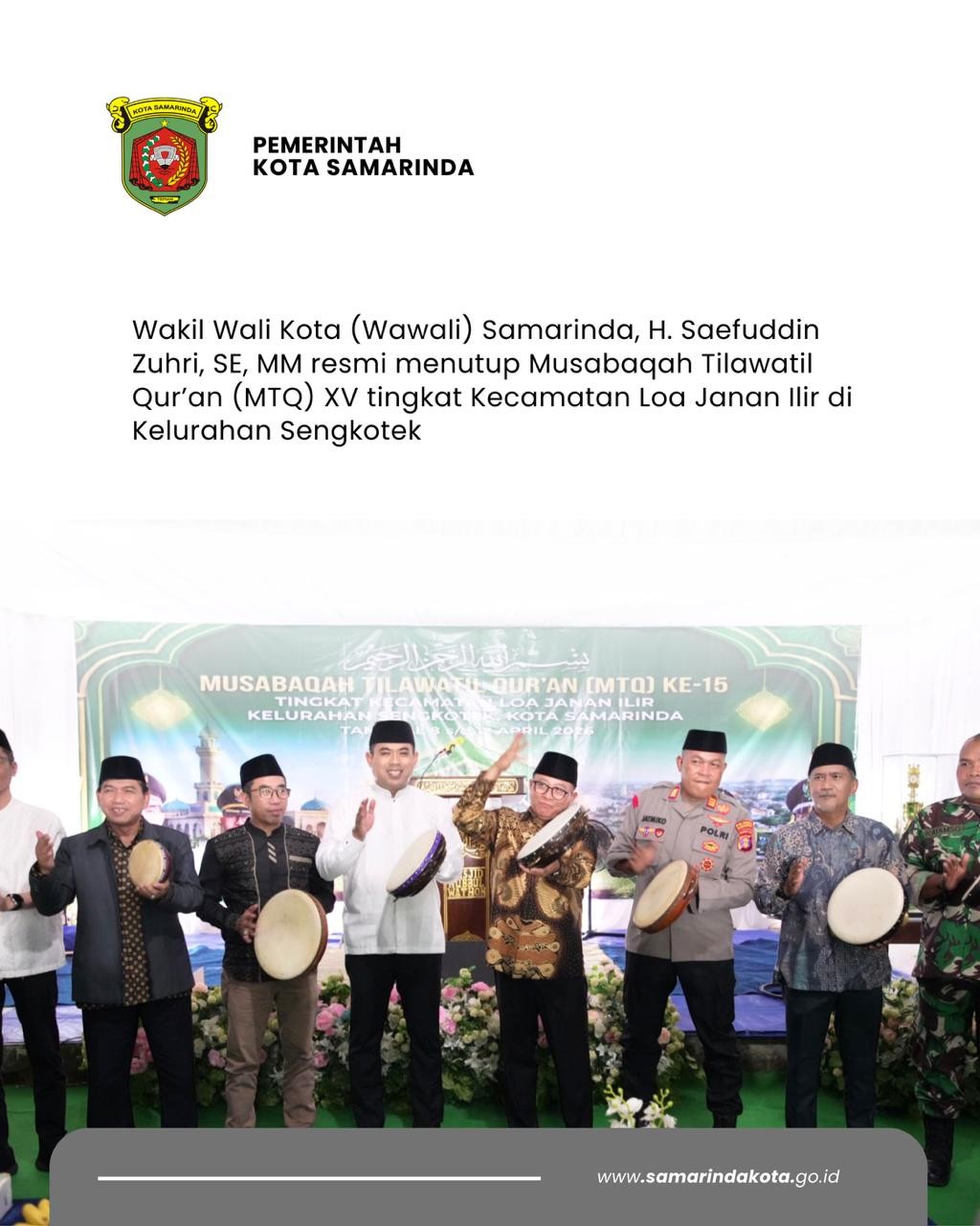 MTQ XV Loa Janan Ilir Ditutup, Gotong Royong Jadi Kunci