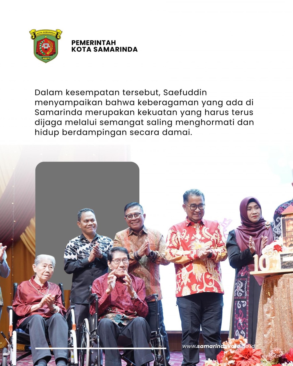 Wawali Samarinda Hadiri HUT ke-10 Buddhist Centre Kaltim, Harapkan Terus Perkuat Harmoni Umat