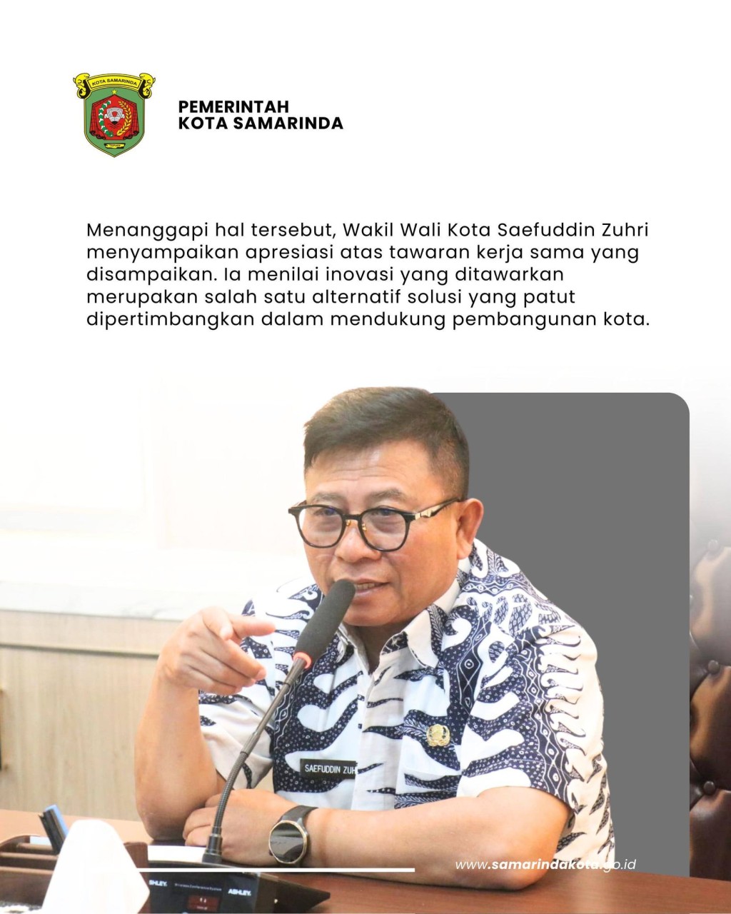Wawali Samarinda Terima Audiensi Perusahaan Jepang Hoyo Sangyo Co. Ltd, Bahas Inovasi Perkuatan Tanah dan Drainase
