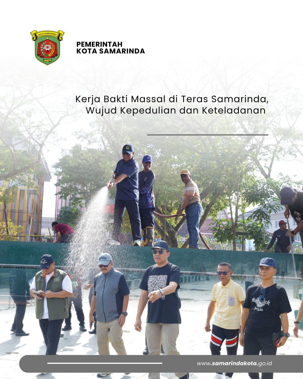 Kerja Bakti Massal di Teras Samarinda, Wujud Kepedulian dan Keteladanan