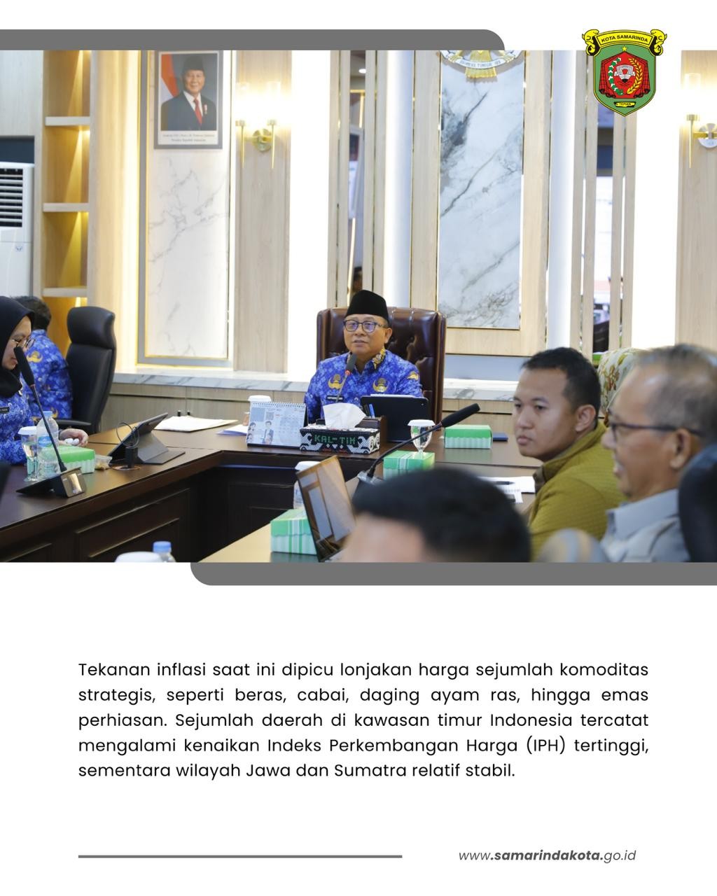 Inflasi Naik Tipis, Wawali Samarinda Siapkan Jurus Jaga Stabilitas Harga