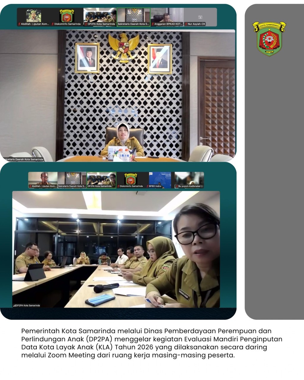 Evaluasi Mandiri Penginputan Data KLA 2026, Sekda Tekankan Akurasi dan Sinergi OPD