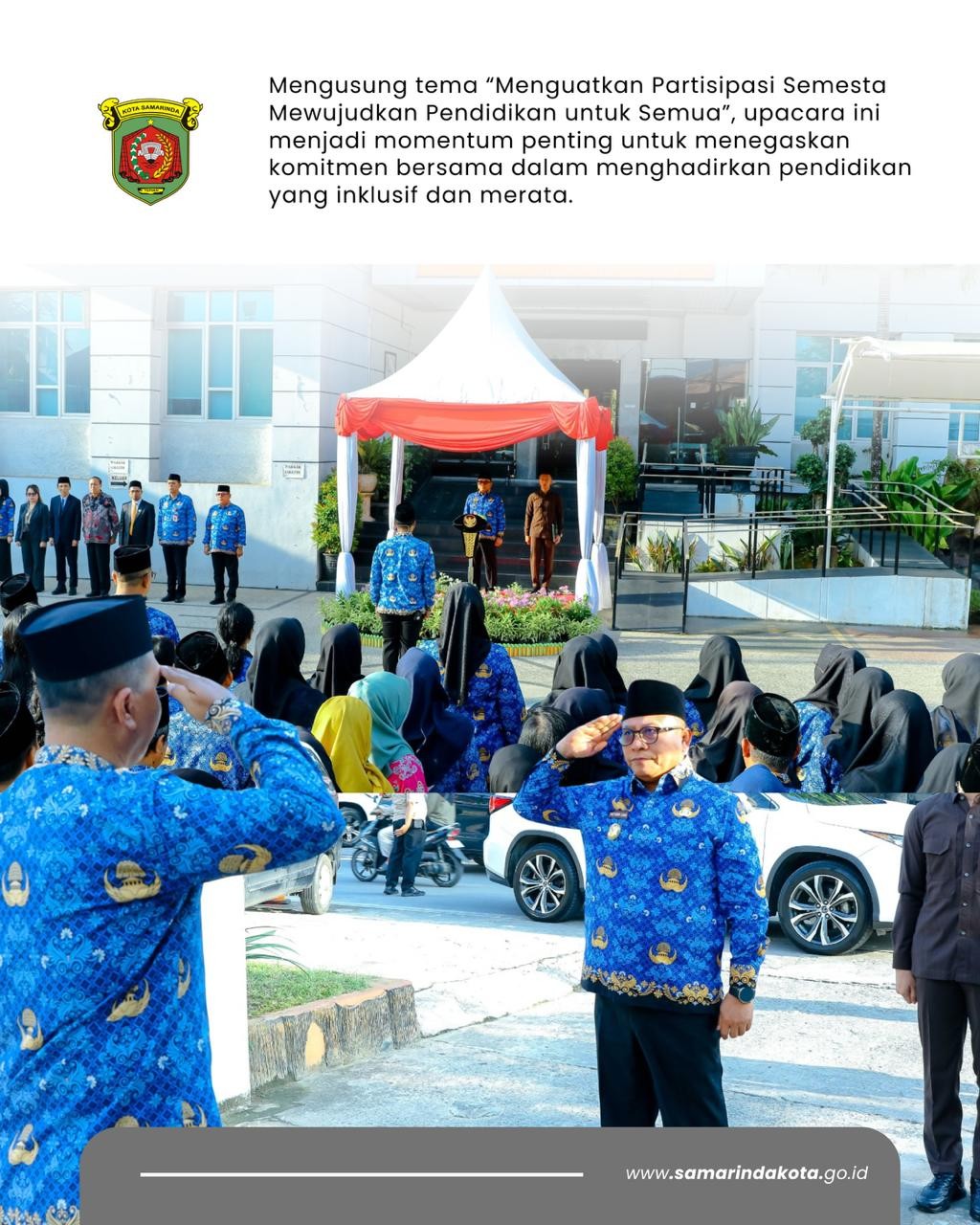 Pimpin Apel Hardiknas, Wawali Samarinda Gaungkan Pendidikan Inklusif dan SDM Unggul
