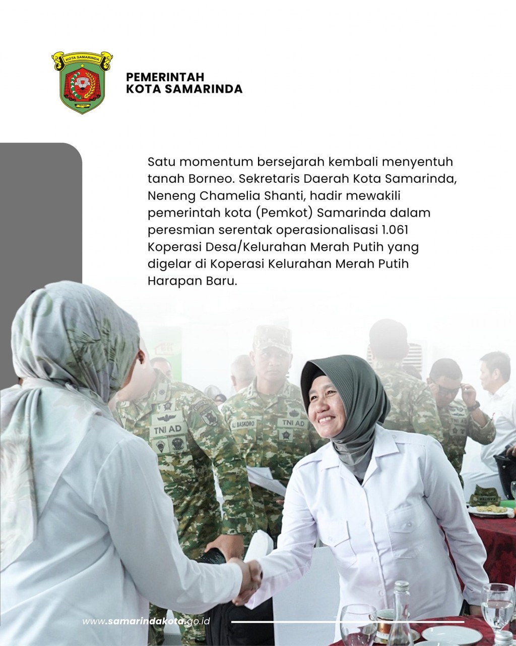 Sekda Neneng Hadiri Peresmian Serentak 1.061 Koperasi Merah Putih, Samarinda Siap Wujudkan Ekonomi Kerakyatan