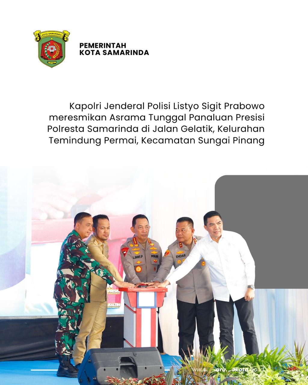 Kapolri Beri Apresiasi di Peresmian Aspol dan RS Bhayangkara, Andi Harun: Bantuan Kerja-Kerja Penegakan Hukum Begitu Besar Manfaatnya