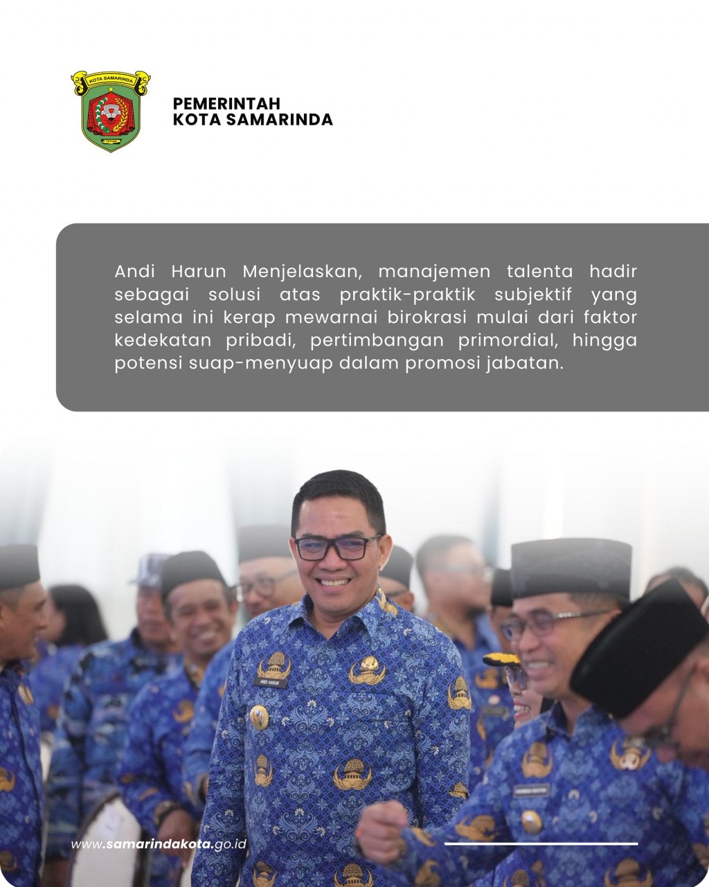 Samarinda Satu-satunya Daerah di Kaltim yang Sudah Implementasikan Manajemen Talenta ASN