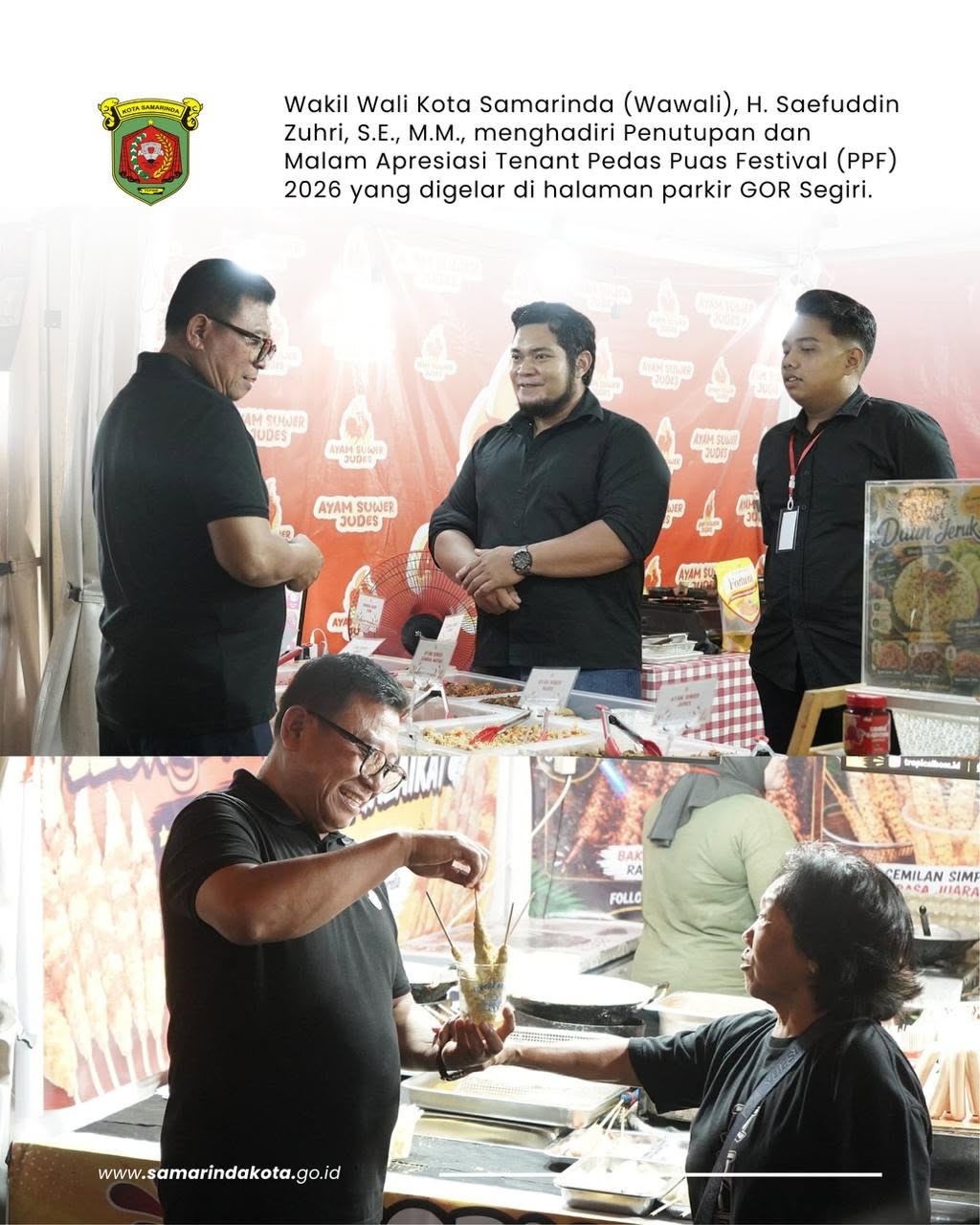 Wawali Apresiasi Pedas Puas Festival 2026, Dorong UMKM dan Perkuat Ekonomi Kerakyatan Samarinda