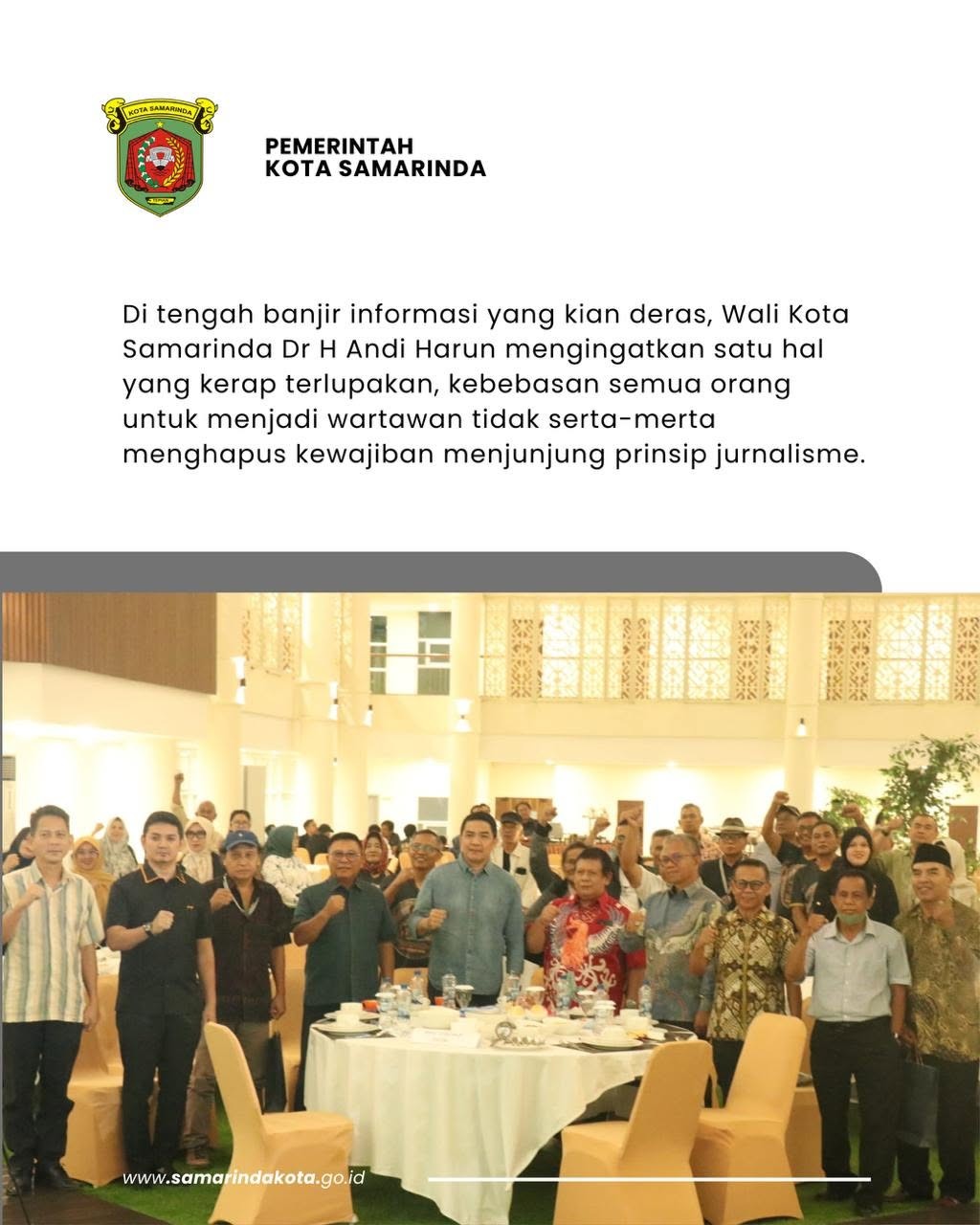 Citizen Journalism Marak, Wali Kota Andi Harun: Prinsip Jurnalistik Tak Boleh Ikut Terkubur