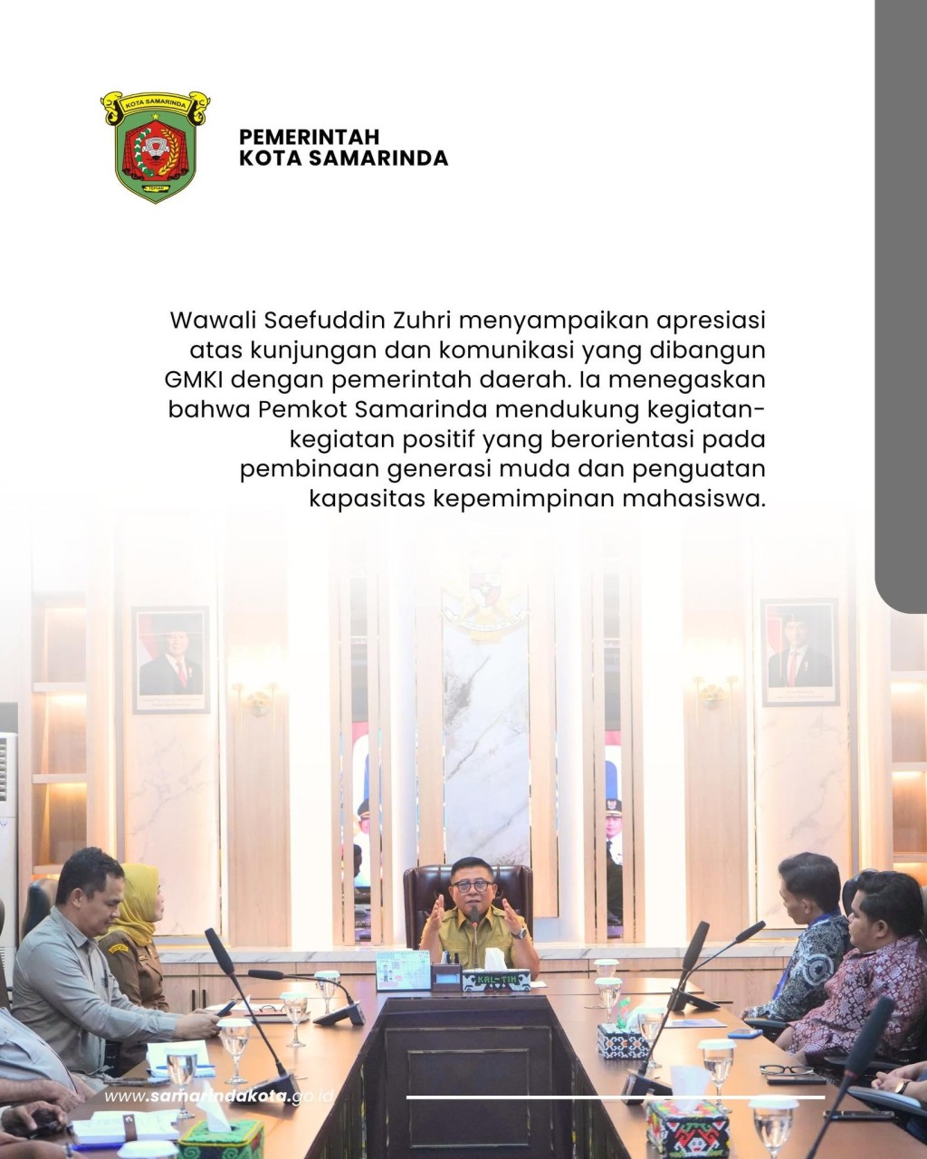 Terima Audiensi GMKI, Wawali Dukung Konfercab dan Peran Strategis Kaum Muda