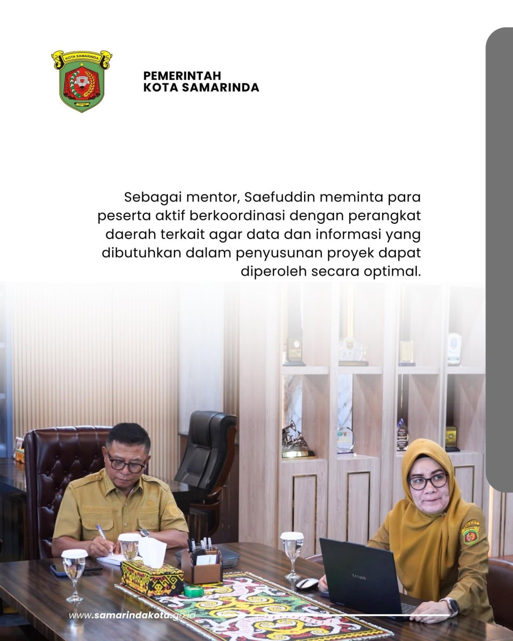 Wawali Samarinda Siap Dampingi Enam Peserta PKN II Jalankan Proyek Perubahan