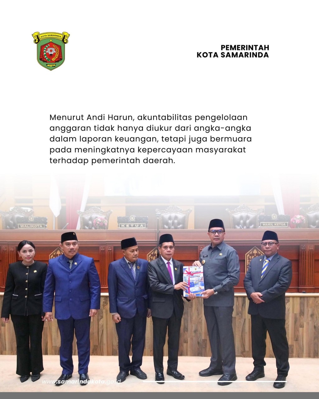 Andi Harun Tegaskan Transparansi Anggaran, Samarinda Pertahankan WTP 11 Tahun Beruntun