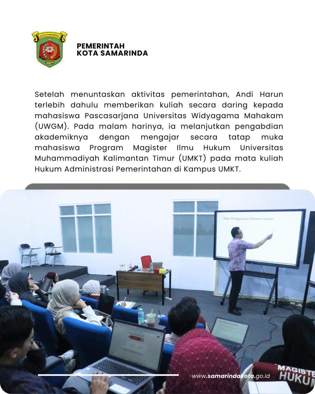 Misi Cetak SDM Unggul dari Kampus, Komitmen Andi Harun Mendidik Generasi
