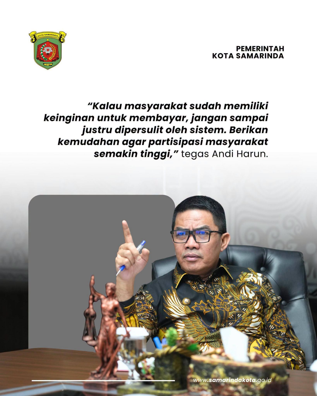 Wali Kota Andi Harun Ultimatum Dishub: Jangan Sampai Warga Dipersulit Bayar Parkir!