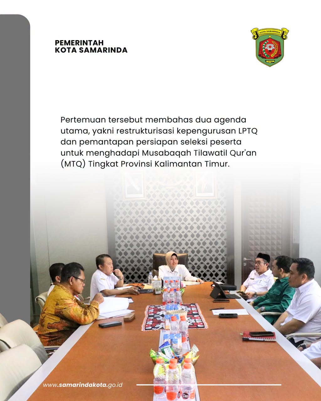 Audiensi LPTQ Samarinda dengan Sekda Bahas Penguatan Training Center Jelang MTQ Provinsi