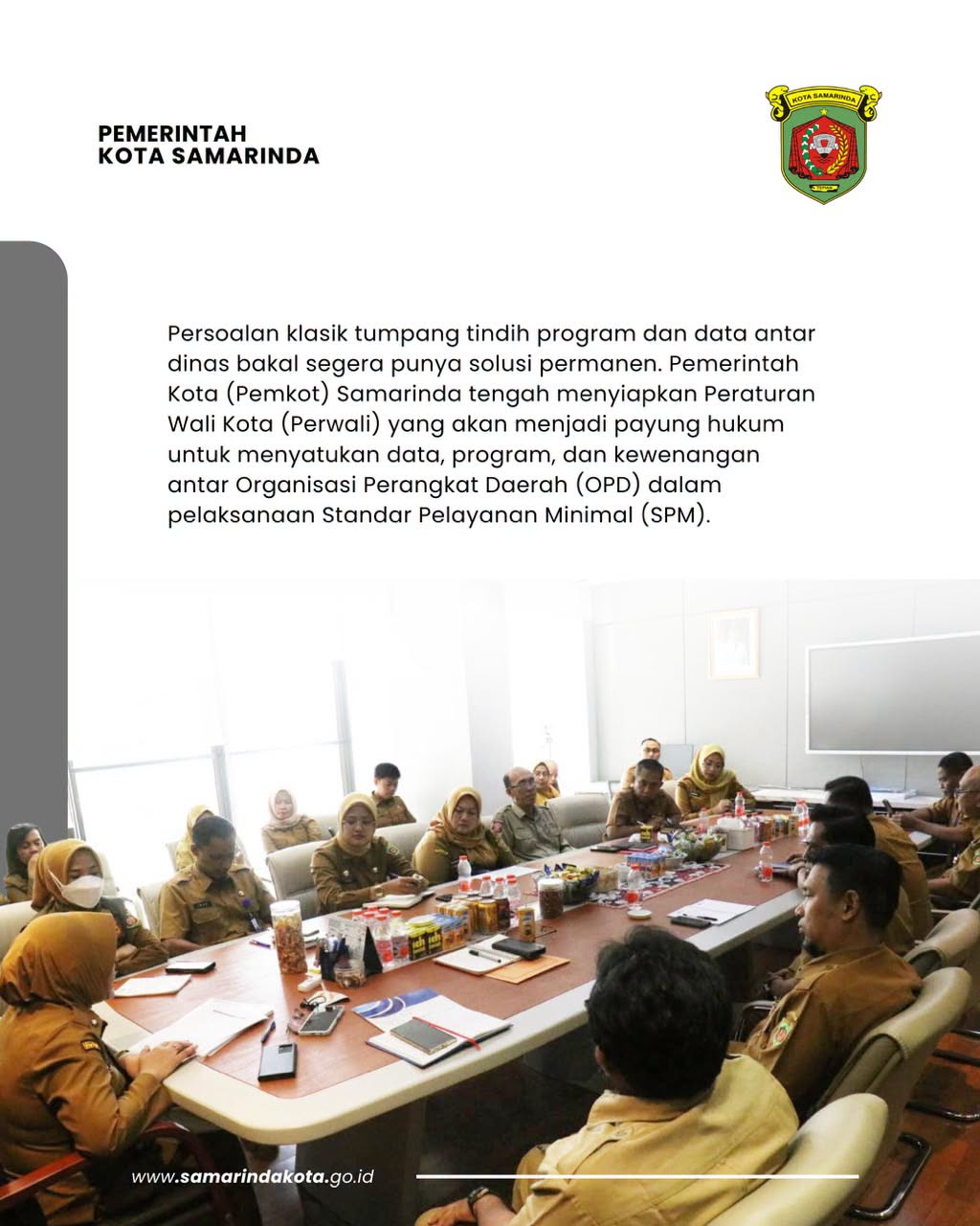 Lewat Perwali, Pemkot Samarinda Akhiri Tumpang Tindih Program Antar-Dinas