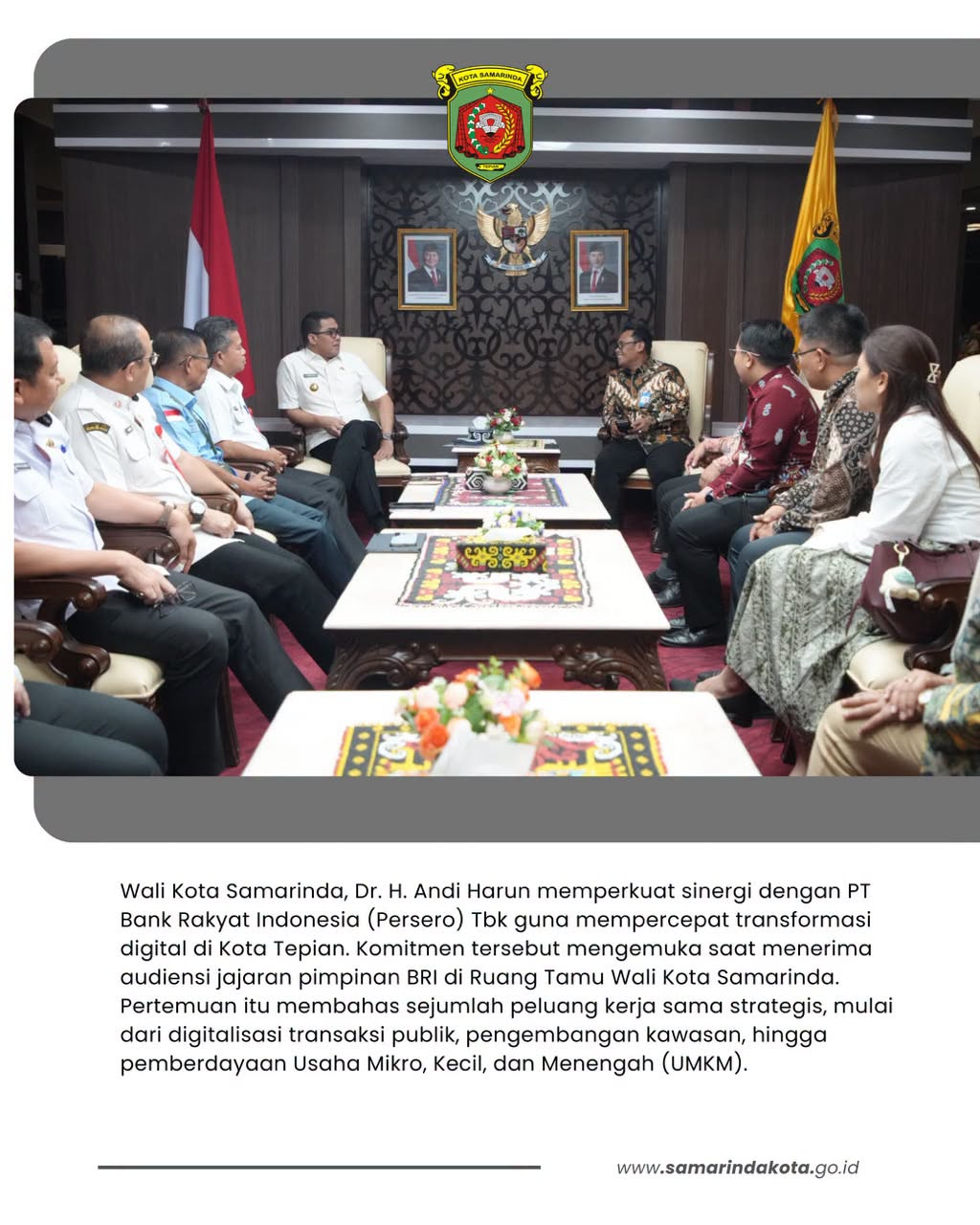 Wali Kota Andi Harun Perkuat Digitalisasi Bersama BRI