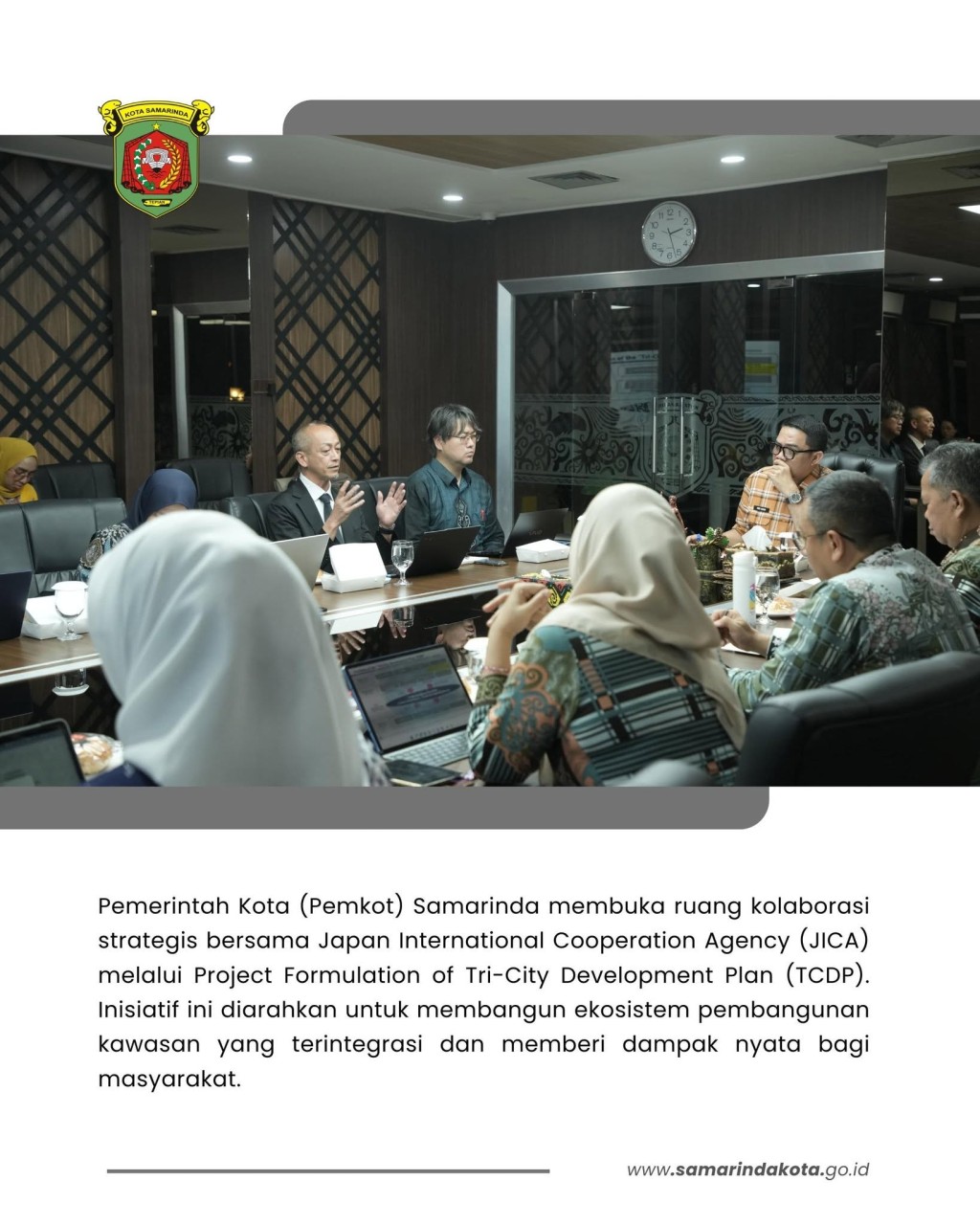 Sambut Kolaborasi JICA, Wali Kota Samarinda Dorong TCDP Jadi Penggerak Kawasan