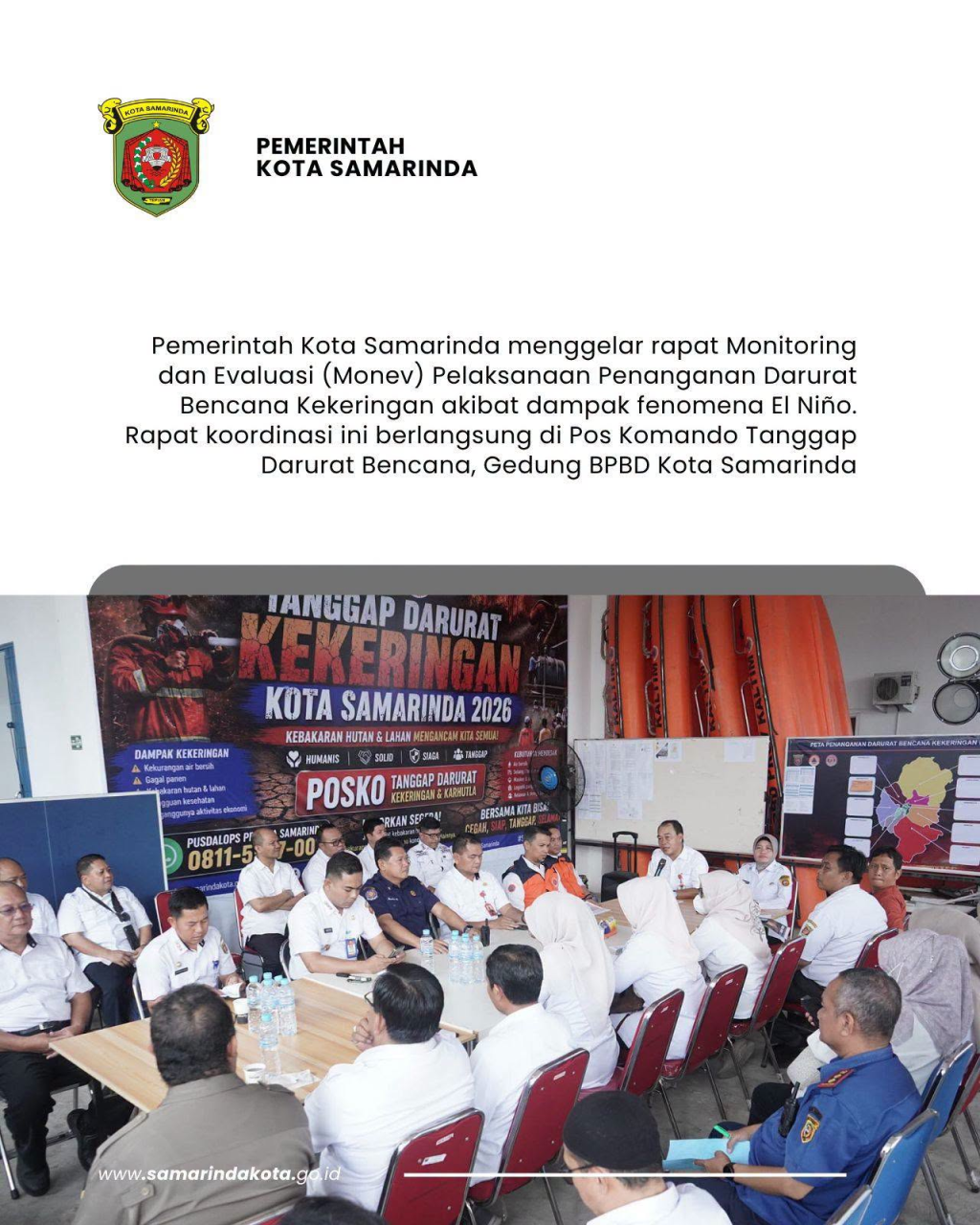 Pemkot Samarinda Evaluasi Masa Tanggap Darurat dan Ketersediaan Air Bagi Warga