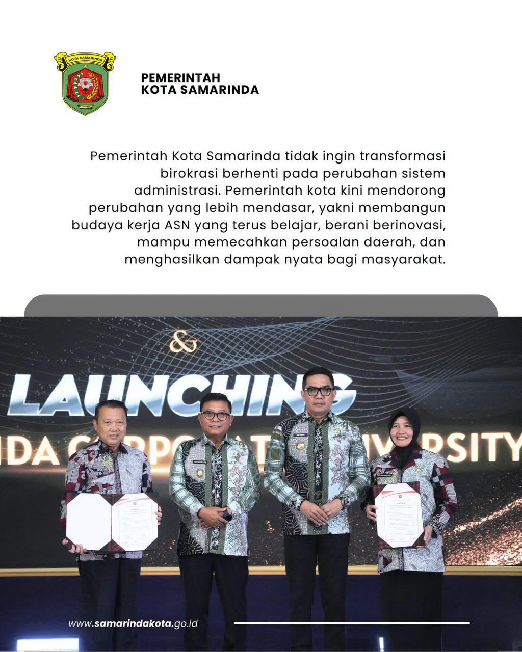 Resmikan Samarinda Corpu dan Anugerah ASN 2025, Andi Harun Dorong ASN Belajar dari Masalah dan Hadirkan Dampak