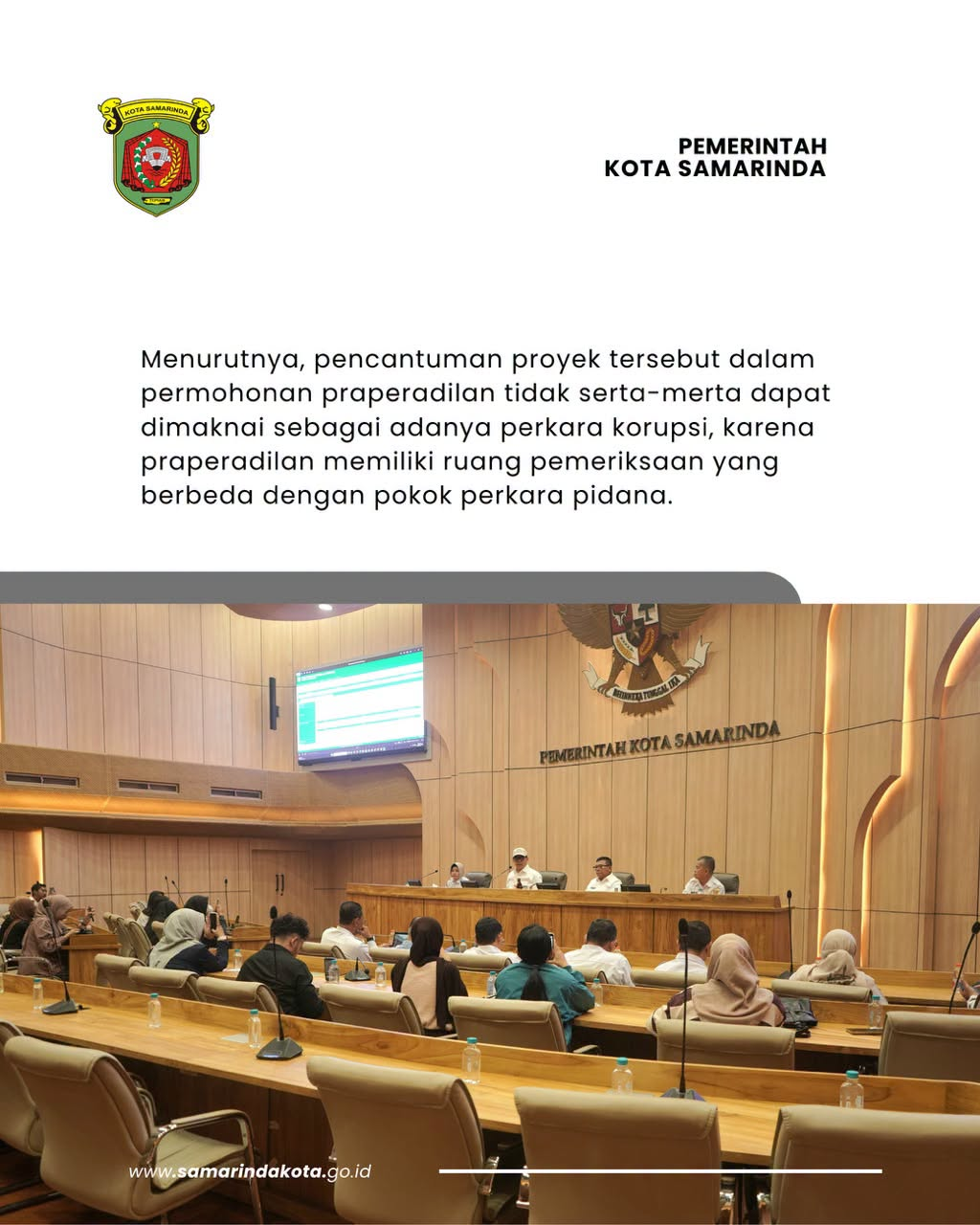 Luruskan Pemberitaan Proyek Revitalisasi Pasar Pagi, Andi Harun Tegaskan Praperadilan Tak Berarti Korupsi