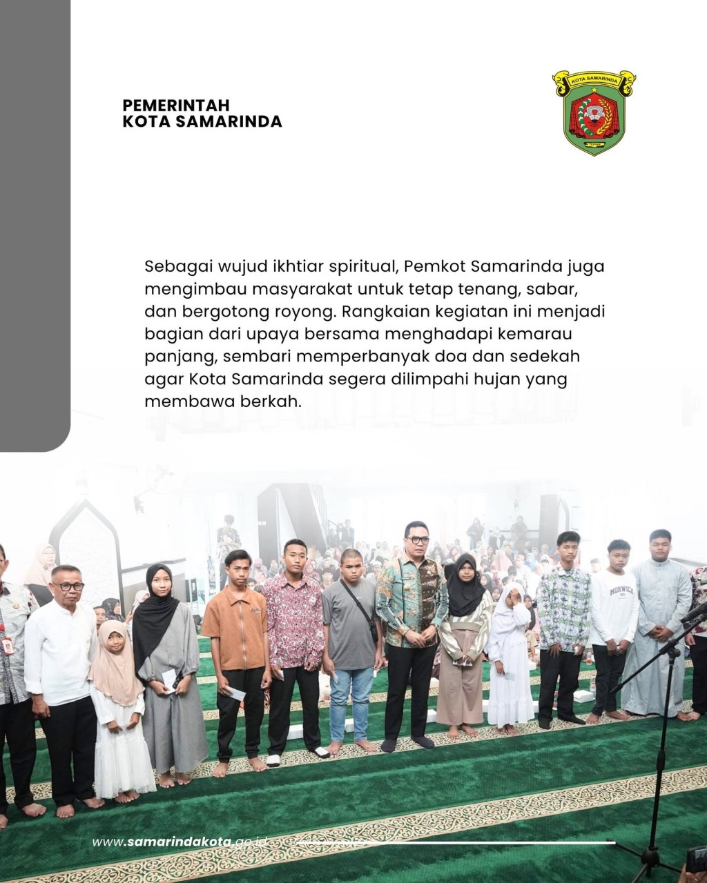 Kemarau Panjang Belum Berakhir, Pemkot Samarinda Gelar Doa Bersama, Santuni Yatim Piatu dan Siapkan Salat Istisqa