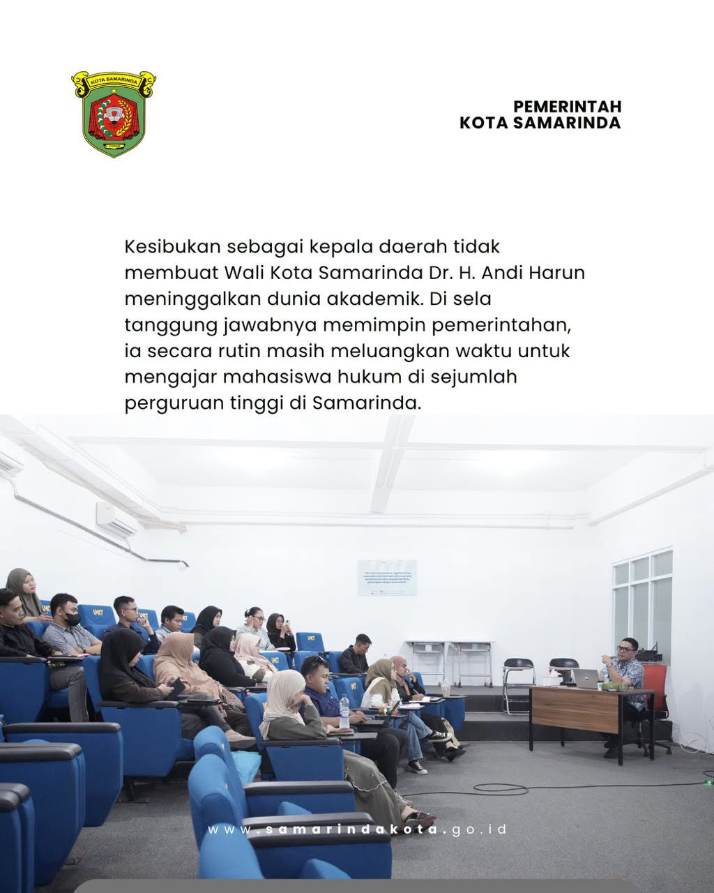 Bukan Sekadar Teori, Andi Harun Bawa Pengalaman Politik ke Ruang Kuliah Magister Hukum UMKT